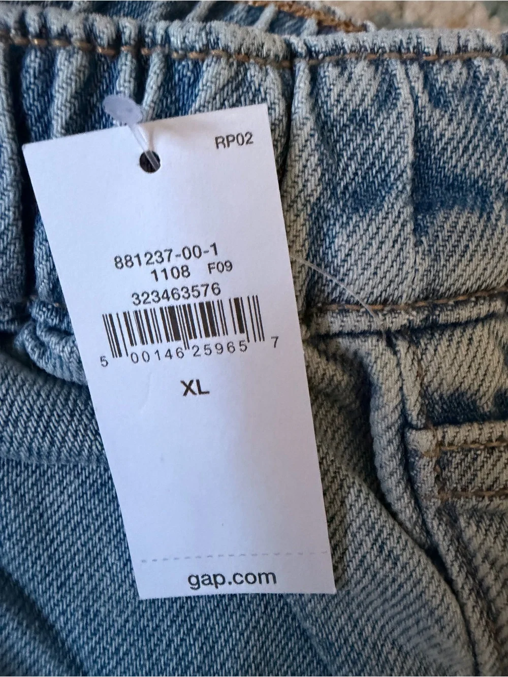 NWT GAP KIDS Pull-On Wide Leg Jeans XL Light Wash Distressed